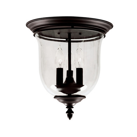 LIVEX LIGHTING Legacy 3 Light Bronze Ceiling Mount 5021-07