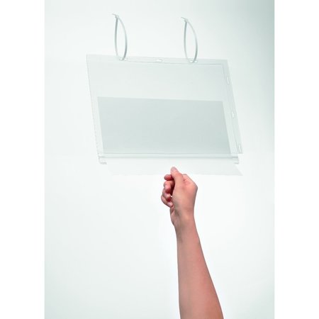 DURABLE OFFICE PRODUCTS Sign Holder Pockets w/Cable Ties, L, PK5 502719