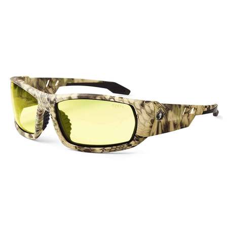 Ergodyne Ballistic Safety Glasses, Yellow Scratch-Resistant ODIN-HI