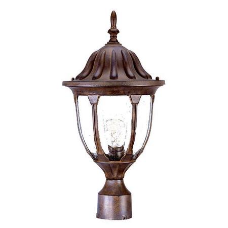 ACCLAIM LIGHTING Post Mount Light, 1-Light, Burled Walnut 5067BW