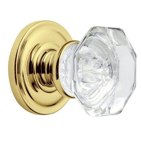 BALDWIN ESTATE Full Dummy Door Knobs Bright Brass 5080.030.FD