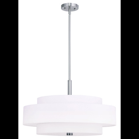 LIVEX LIGHTING Meridian 5 Light Brushed Nickel Pendant 50875-91