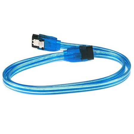 MONOPRICE Sata 6Gbps Cable 24In, Uv Blue 5115