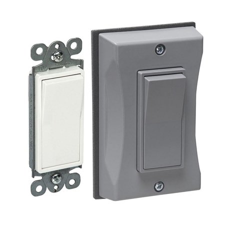 BELL OUTDOOR Weatherproof Decorator Switch Cover, 1-Gang, 1 Gang, Decorator Switch 5122-0