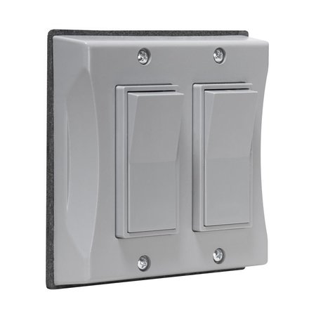BELL OUTDOOR Weatherproof Decorator Switch Cover, 2-Gang, 2 Gang, Decorator Switch 5127-0