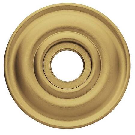 BALDWIN ESTATE Privacy Pair Rosettes Satin Brass with Brown 5148.060