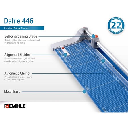 Dahle Premium Rolling Trimmer, 36-1/8 in. L 446