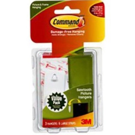 Command Sawtooth Hook, Plastic, 1/16 In, PK3 17042