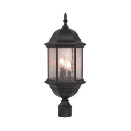 ACCLAIM LIGHTING Post Light, 1-Light Seeded, Matte Black 5187BK/SD