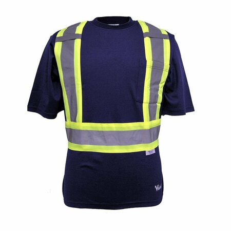 VIKING Safety Tee, Poly/Cotton, Navy, S 6000N-S