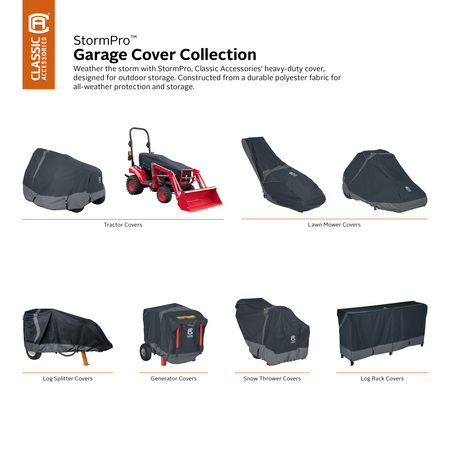 Classic Accessories Black Log Splitter Cover, StormPRO, 82"x45 52-231-011001-EC