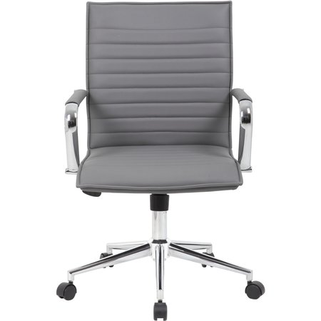 Boss GrayTask Chair, 26"L38-1/2"H, Fixed, VinylSeat, B9533CSeries B9533C-GY