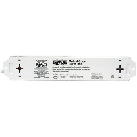 Tripp Lite Surge Protector Strip, 4 Outlet, White SPS415HGULTRA