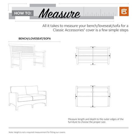 Classic Accessories Ravenna Cover, Bench, Patio, 53"x31" 55-164-015101-EC