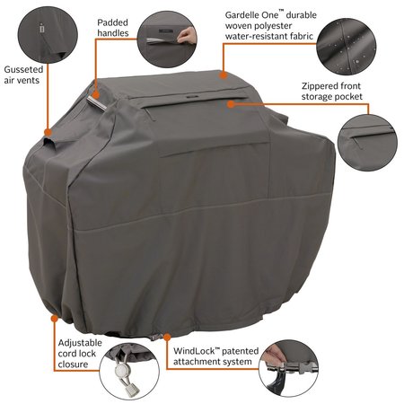 Classic Accessories BBQ Grill Cover, Grey, 3X-Large 55-320-355101-EC