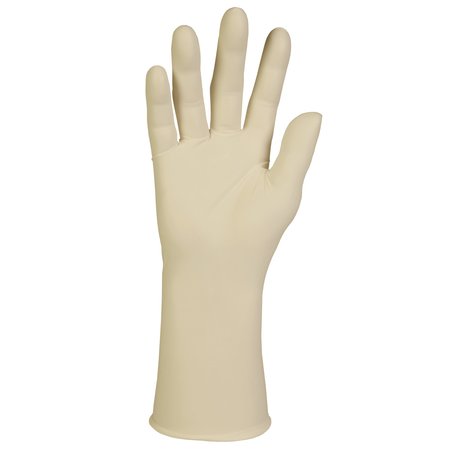 Kimtech Kimtech G3, Latex Disposable Gloves, 8.7 mil Palm, Latex, M, 100 PK, Beige 56814