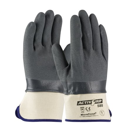 PIP 10-3/5" Chemical Resistant Gloves, Nitrile, L, 12PK 56-AG588/L