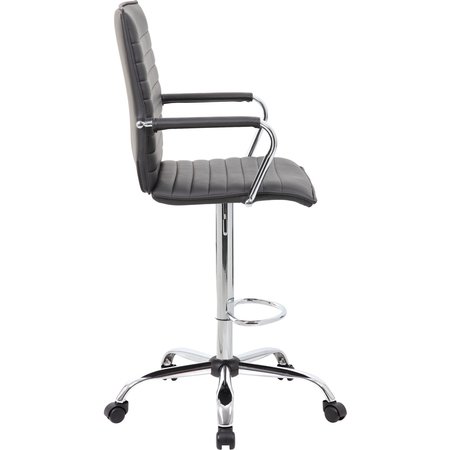 Boss Vinyl Ribbed Drafting Stool B16533C-BK