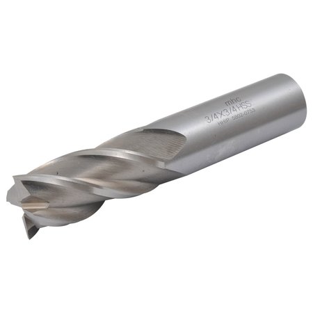 HHIP 3/4 X 3/4" 4 Flute High Speed Steel Single End Center Cut End Mill 5802-0753