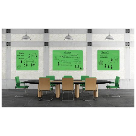 Ghent 48"x96" Magnetic Glass Dry Erase Board, Green HMYRM48GN