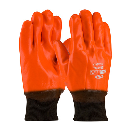 PIP Procoat Pvc Gloves, Knitwrist, Foam, PK12 58-7303