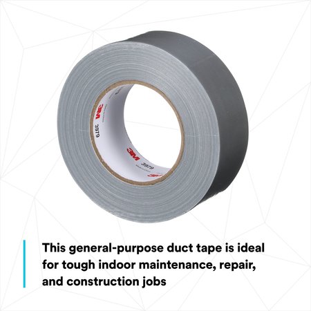 3M Duct Tape, Gray, 60 ydL x 1-57/64inW, 8 mil 3979