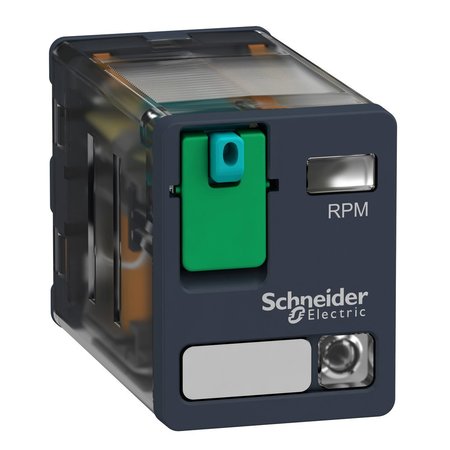 SCHNEIDER ELECTRIC Power plug-in relay, 15 A, 2 CO, with LE, 110V DC Coil Volts, 2 C/O RPM22FD