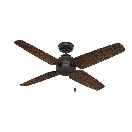 HUNTER Outdoor Ceiling Fan, 52 in. Blade Dia., Single Phase, 120 59619