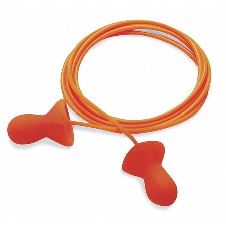 HONEYWELL HOWARD LEIGHT Quiet Reusable Corded Ear Plugs, Bell Shaped, NRR 26 dB, M, Orange, 100 Pairs QD30