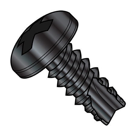 ZORO SELECT Concrete Screw, Pan, Steel Black Oxide and Oil, 10000 PK 06065PPB