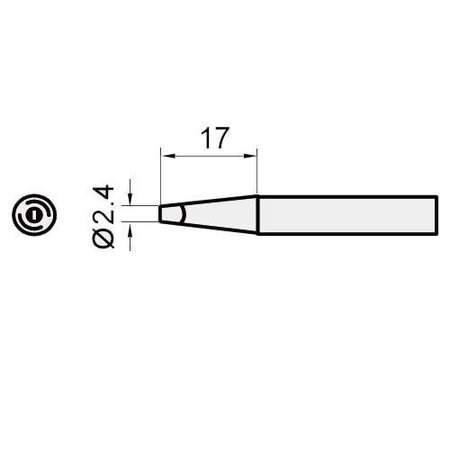 Proskit Chisel Replc. Tip for SS206EU, SS207EU 5SI-216N-2.4D