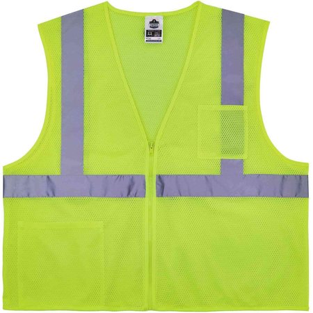 Ergodyne Lime Treated Polyester Hi-Vis Class 2 Ve 8256Z