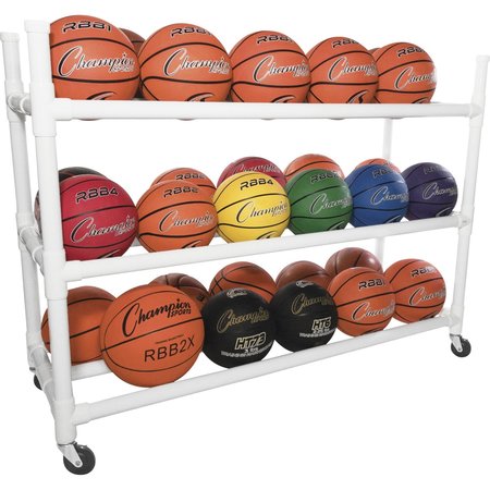 Champion Sports Heavy Duty Storage Cart, In/Out, 30 Ball 30CART