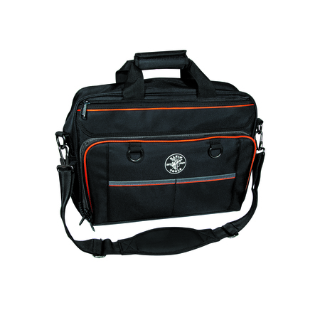 Klein Tools Wide-Mouth Tool Bag, Black, Polyester, 22 Pockets 55455M