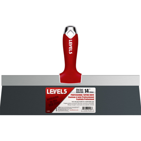 LEVEL 5 TOOLS Taping Knife, BS, Soft Grip, 14 5-128