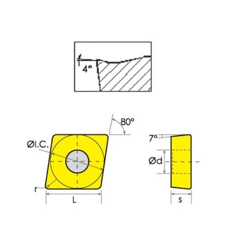 Hhip CCMT-32.51-HM Coated Carbide Insert 6003-5031