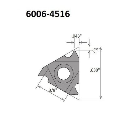 Hhip 16Nr-16UN TiALN Coated Internal Threading & Grooving Insert 6006-4516