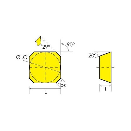 Hhip SEAN-42-AFTN C-5 TiN Coated Carbide Insert 6016-0042