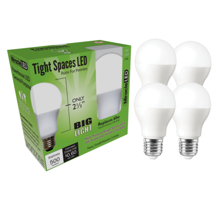 Miracle Led Tight Spaces LED Bulb for Small Areas, Cool White Replace 60W 602187