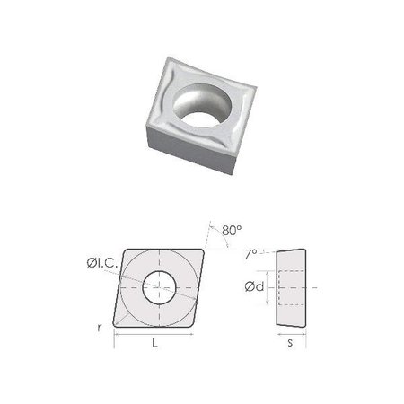 HHIP CCGX 21.52 LH Carbide Insert For Aluminum 6054-0112