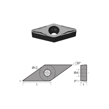 HHIP VBMT-221-EM NC-TiAIN Coated Carbide Insert 6059-0221