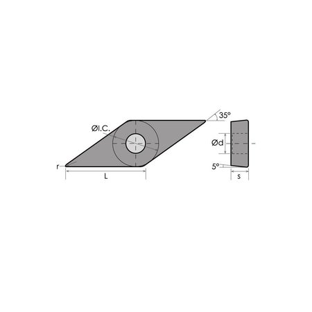 HHIP VBMT-222-EM NC-TiAIN Coated Carbide Insert 6059-0222