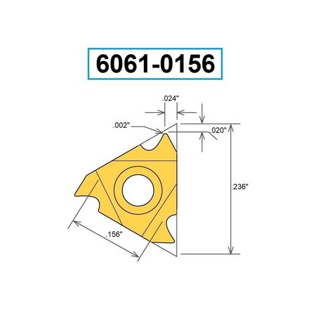 Hhip 06IRA60 Threading Insert 6061-0156