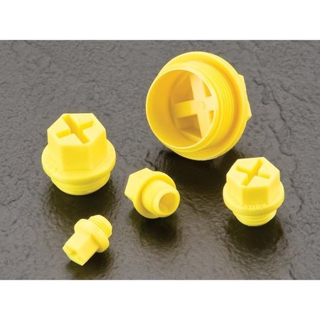 Caplugs METRIC SEALING PLUGS, Yellow, Nylon 3600 PK MT-18 MT18Q1