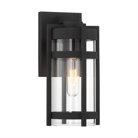 NUVO Tofino - 1-Light - Small Lantern - Textured Black Finish with Clear Glass 60/6571