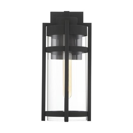 NUVO Tofino - 1-Light - Medium Lantern - Textured Black Finish with Clear Glass 60/6572