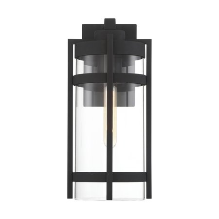 NUVO Tofino - 1-Light - Large Lantern - Textured Black Finish with Clear Glass 60/6573