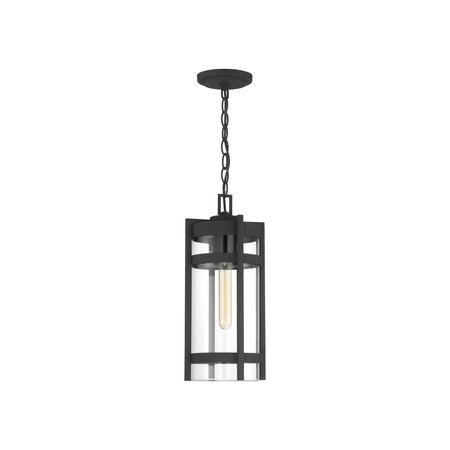 NUVO Tofino - 1-Light - Hanging Lantern - Textured Black Finish with Clear Glass 60/6574