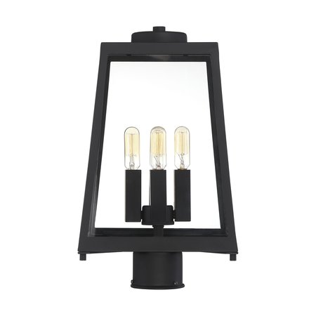 NUVO Halifax - 4-Light - Post Lantern - Matte Black Finish with Clear Glass 60/6585