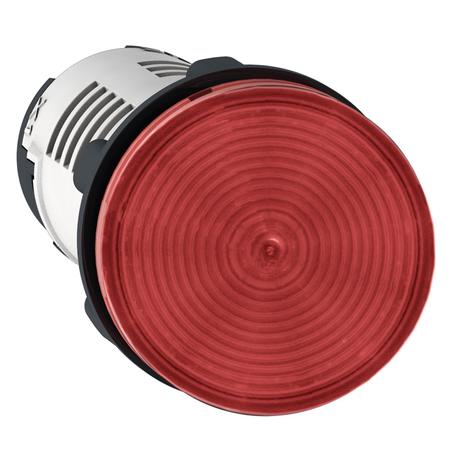 SCHNEIDER ELECTRIC Monolithic pilot light, Harmony XB7, plastic, red, 22mm, integral LED, 24V AC DC XB7EV04BP